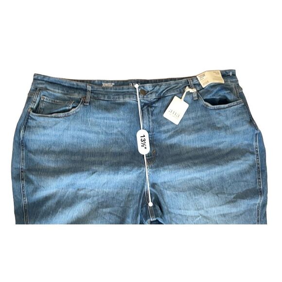 a.n.a. High Rise Skinny Split Hem Stretch Blue Jeans 30W Plus Size Casual NWT - Picture 5 of 9